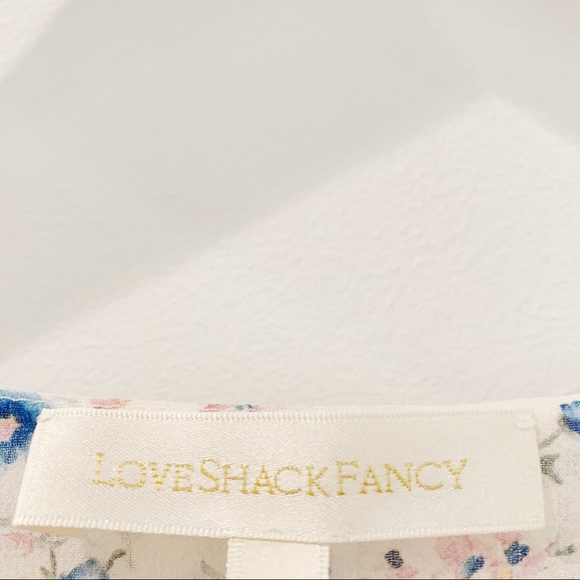 LOVESHACKFANCY ANDIE SILK FLORAL WHITE MAXI DRESS - Picture 5 of 7